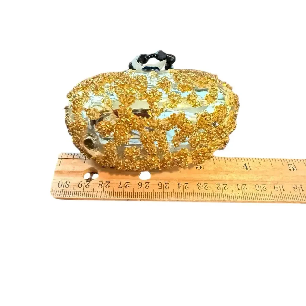 Pier 1‎ Imports Beaded Gold Purse Christmas Ornament BFF Girly Gift NWT